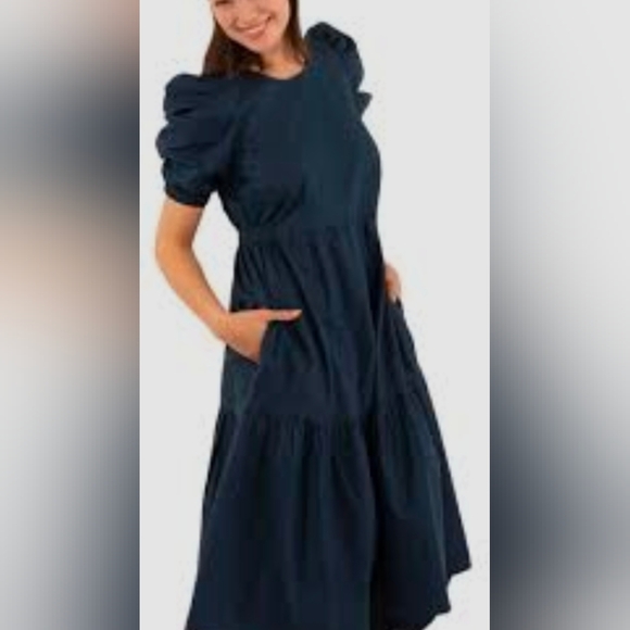 Gretchen Scott M Navy Frolic Dress - Picture 10 of 11